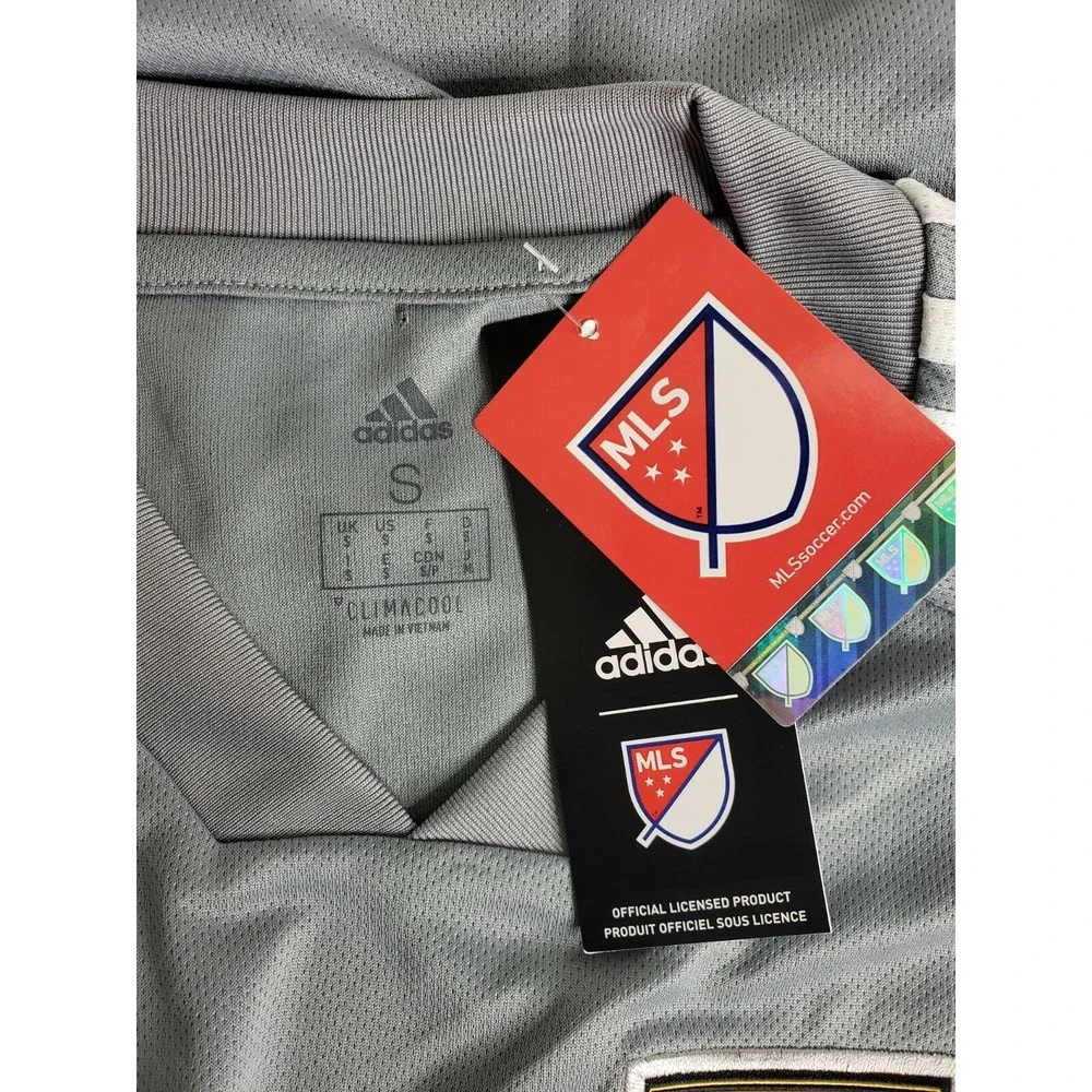 LA‎ Football Club Men's Small Adidas Climacool Training Jersey Gray MLS Soccer
